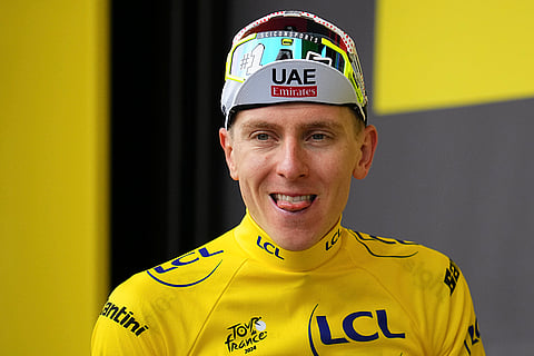 Overall leader Slovenia's Tadej Pogacar